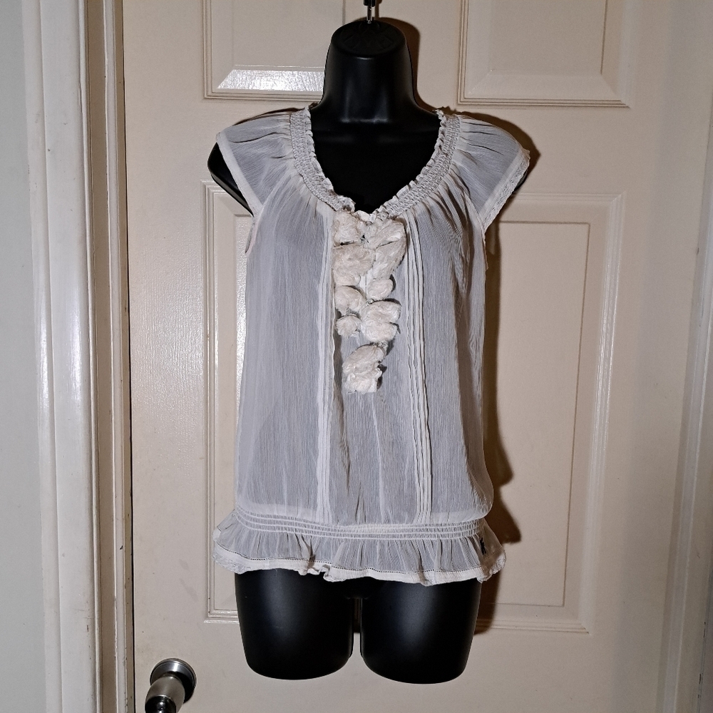 Abercrombie & Fitch sheer blouse size medium